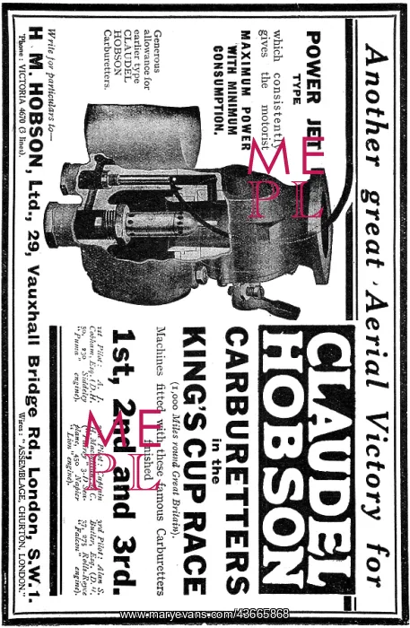 : Claudel-Hobson Carburetters : Claudel-Hobson Carburetters