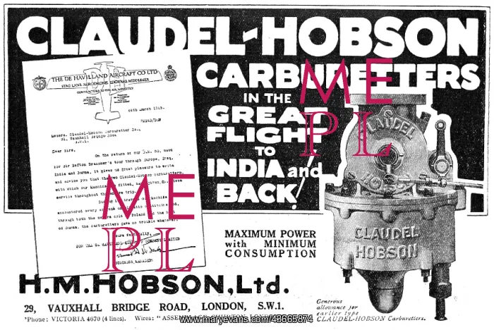 : Claudel-Hobson Carburetters : Claudel-Hobson Carburetters