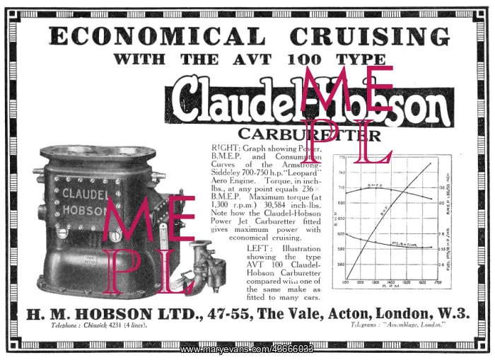 : Claudel-Hobson Carburetters : Claudel-Hobson Carburetters