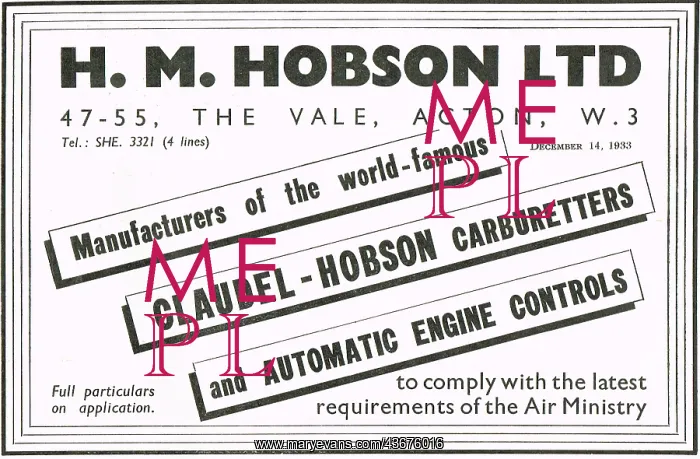 : Claudel-Hobson Carburettors : Claudel-Hobson Carburettors