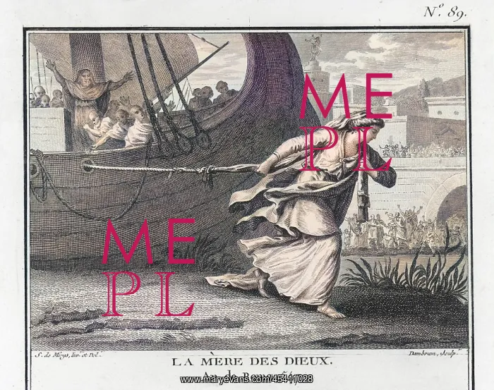 : Claudia Quinta dragging a ship into Rome : Claudia Quinta dragging a ship into Rome