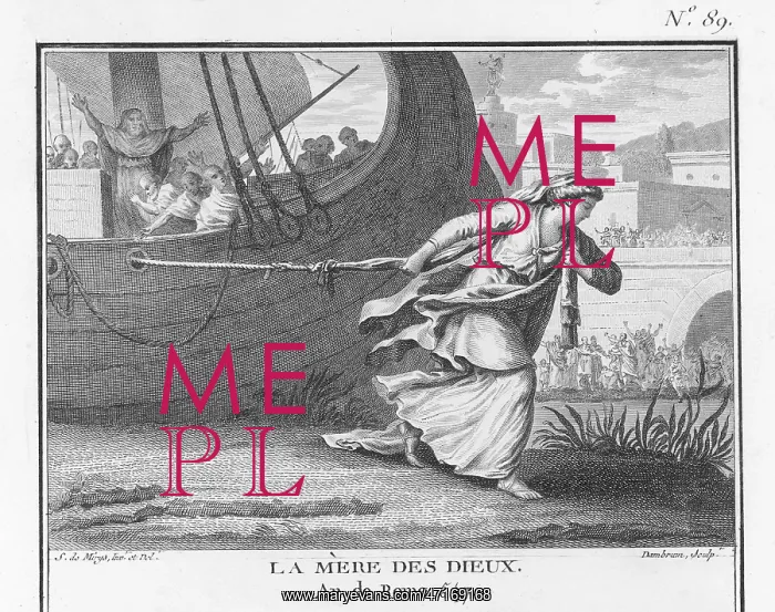 : Claudia Quinta dragging a ship into Rome : Claudia Quinta dragging a ship into Rome