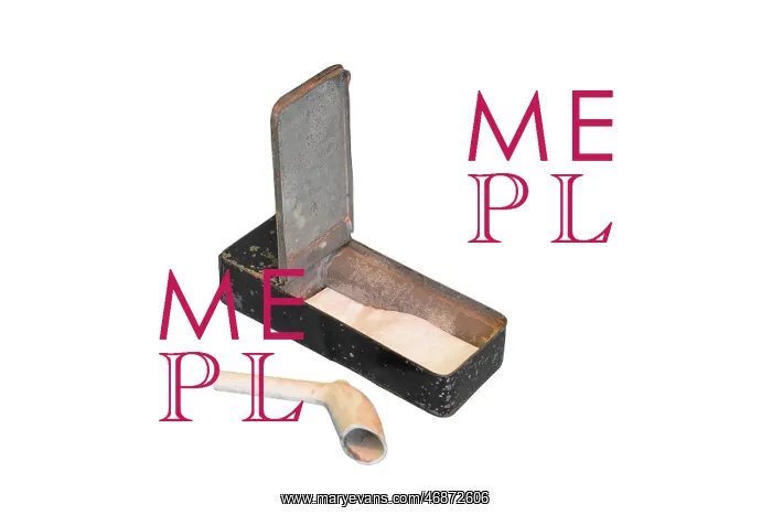 : Clay pipe and tin : Clay pipe and tin