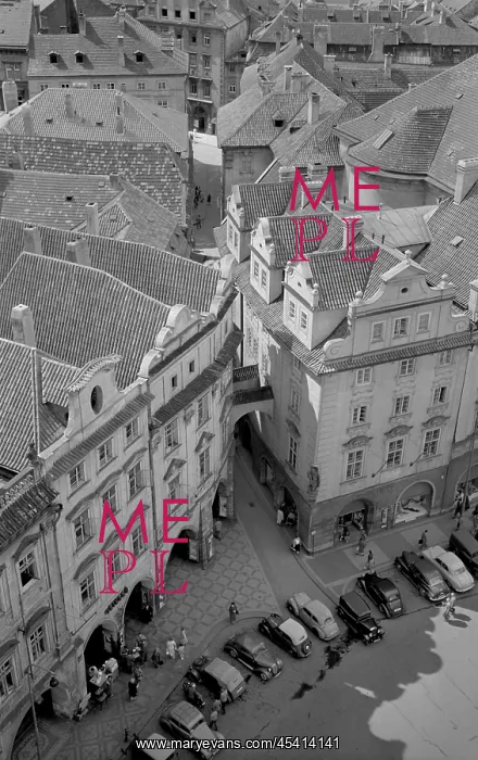 : Clay tile roofs of Old Prague : Clay tile roofs of Old Prague