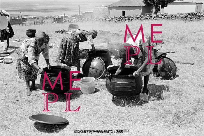 : Cleaning the cooking pots after a feast to celebrate : Cleaning the cooking pots after a feast to celebrate