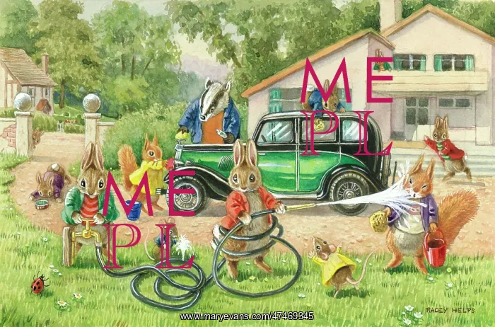 : Cleaning Mr Badger's Car - rabbits etc : Cleaning Mr Badger's Car - rabbits etc