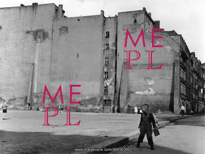 : Cleared bomb site in Wroclaw, Poland : Cleared bomb site in Wroclaw, Poland
