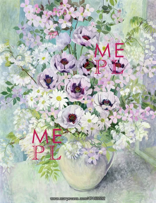  : Clematis, Daisies and Poppies in a Jug