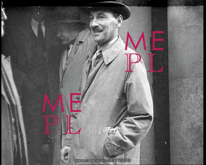 : Clement Attlee Standing Outside a Building : Clement Attlee Standing Outside a Building