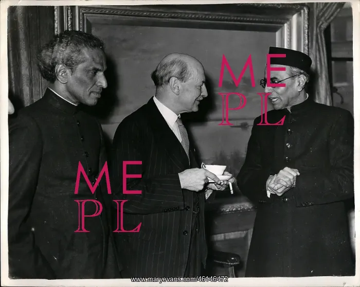 : Clement Attlee with visitors from India : Clement Attlee with visitors from India
