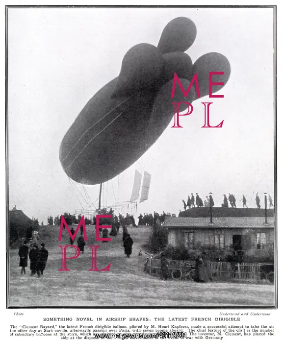 : Clement-Bayard No.1 Airship 1908 : Clement-Bayard No.1 Airship 1908