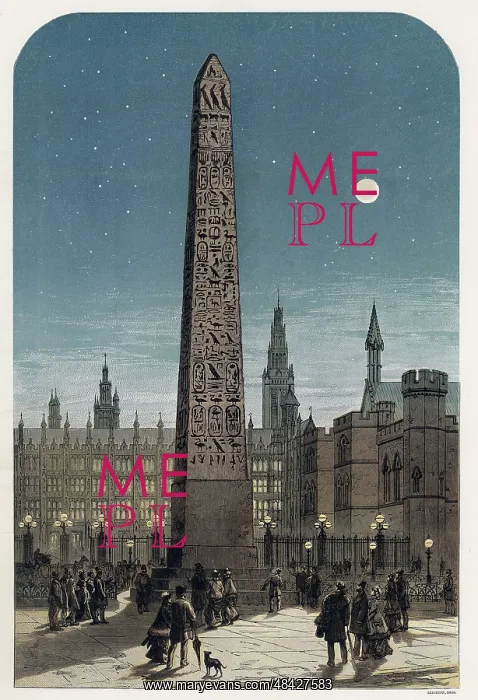 : Cleopatra's Needle: artist's impression of obelisk : Cleopatra's Needle: artist's impression of obelisk