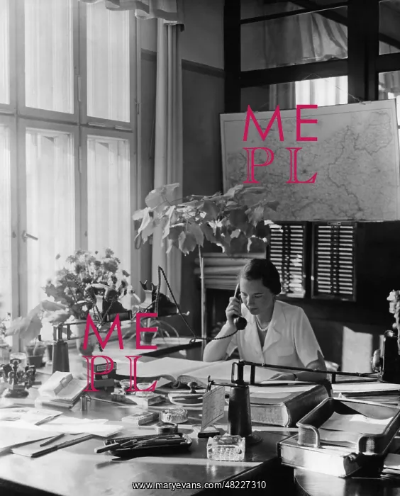 : Clerks working in an office space, 1937 : Clerks working in an office space, 1937