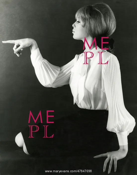 : Client: John Craig - White Blouse - Model: Pattie Boyd : Client: John Craig - White Blouse - Model: Pattie Boyd