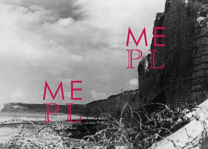 : Cliff coast on the Atlantic Wall, 06.06.1944 : Cliff coast on the Atlantic Wall, 06.06.1944