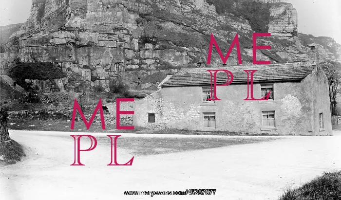 : Cliff face and building in Dovedale : Cliff face and building in Dovedale