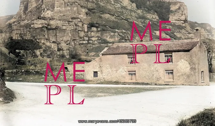 : Cliff face and building in Dovedale : Cliff face and building in Dovedale