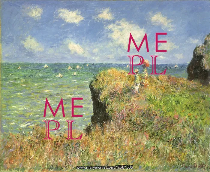 : Cliff Walk at Pourville, by Monet : Cliff Walk at Pourville, by Monet
