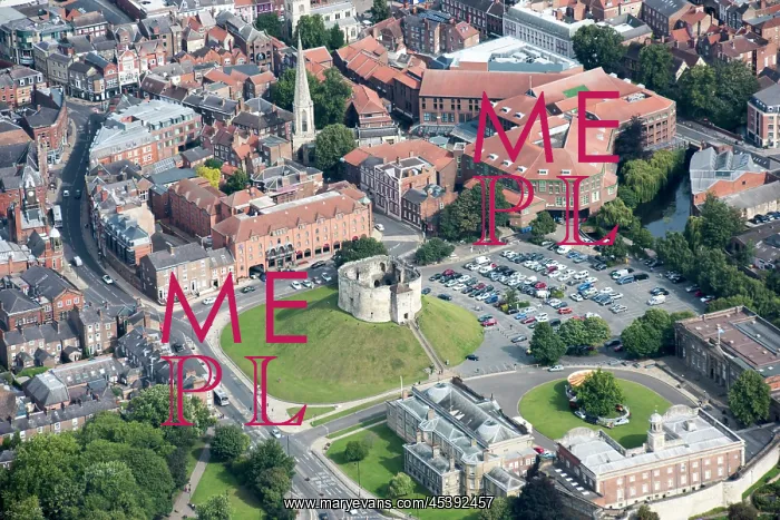 : York. Cliffords Tower and the Castle Museum, York, 2017