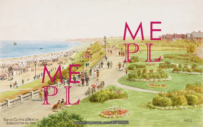 : Top of cliffs and beach, Gorleston-on-Sea, Norfolk : Top of cliffs and beach, Gorleston-on-Sea, Norfolk