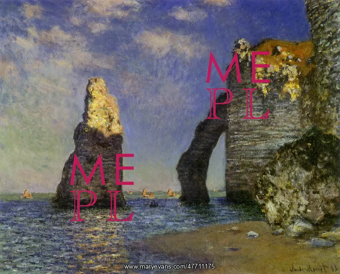: Cliffs at Etretat, by Monet : Cliffs at Etretat, by Monet
