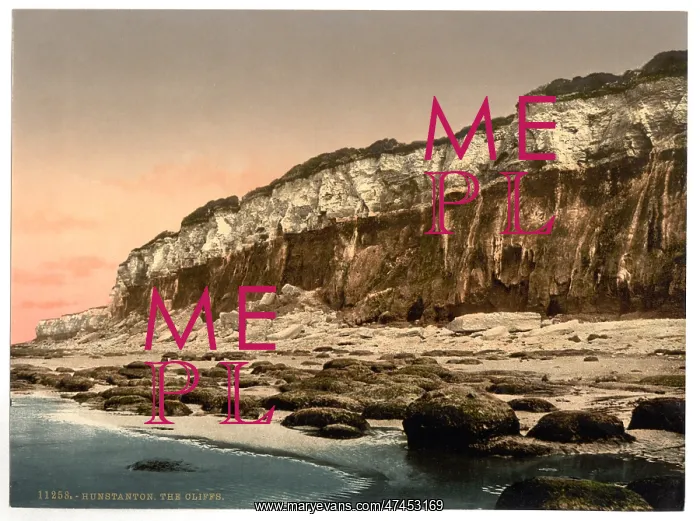 : The cliffs, Hunstanton, England : The cliffs, Hunstanton, England