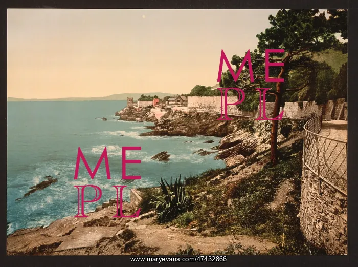 : The cliffs, Nervi, Genoa, Italy : The cliffs, Nervi, Genoa, Italy