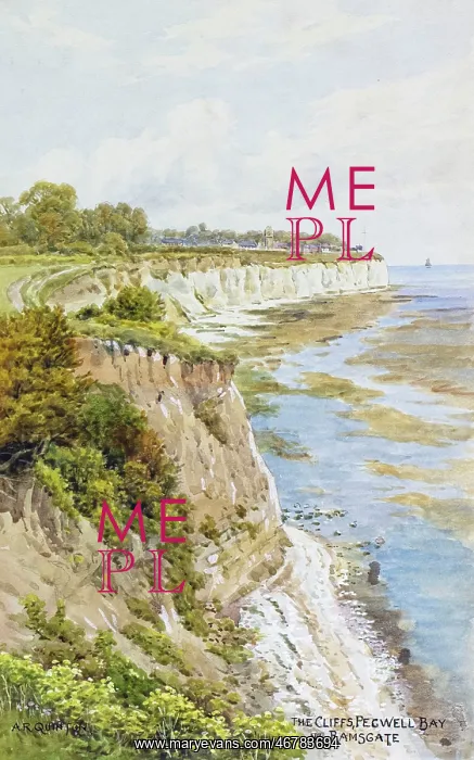 : Cliffs at Pegwell Bay, near Ramsgate, Kent : Cliffs at Pegwell Bay, near Ramsgate, Kent