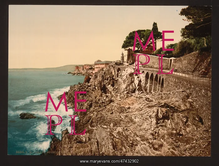 : The Cliffs of Quinto, Nervi, Genoa, Italy : The Cliffs of Quinto, Nervi, Genoa, Italy