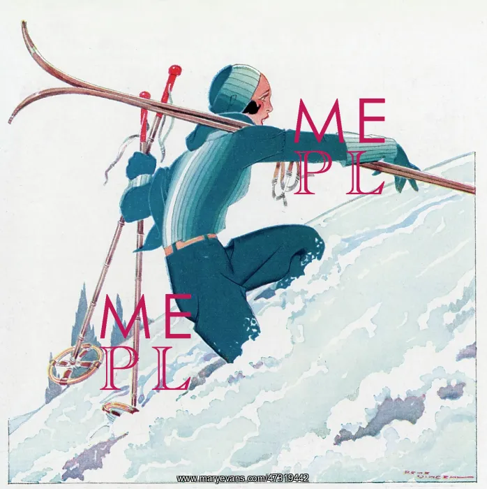 : Climbing the ski slopes 1931 : Climbing the ski slopes 1931