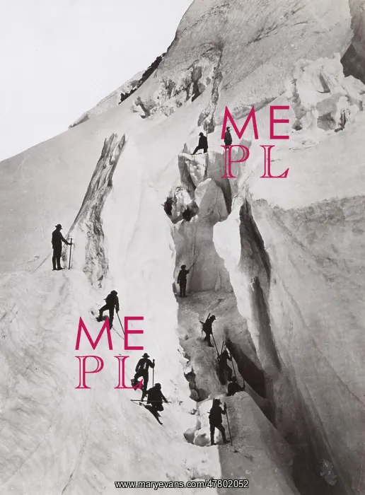 : Climbing the the Alps, climbers roped : Climbing the the Alps, climbers roped