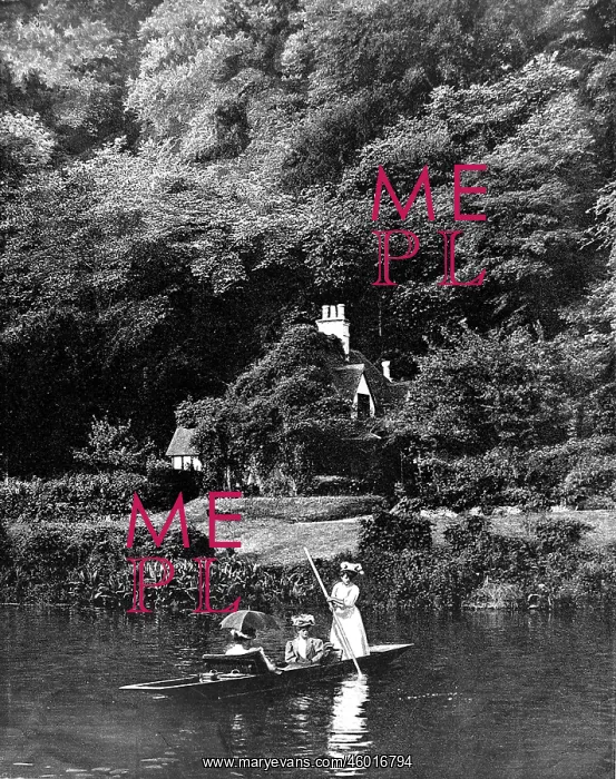 : Cliveden Reach, River Thames 1908 : Cliveden Reach, River Thames 1908