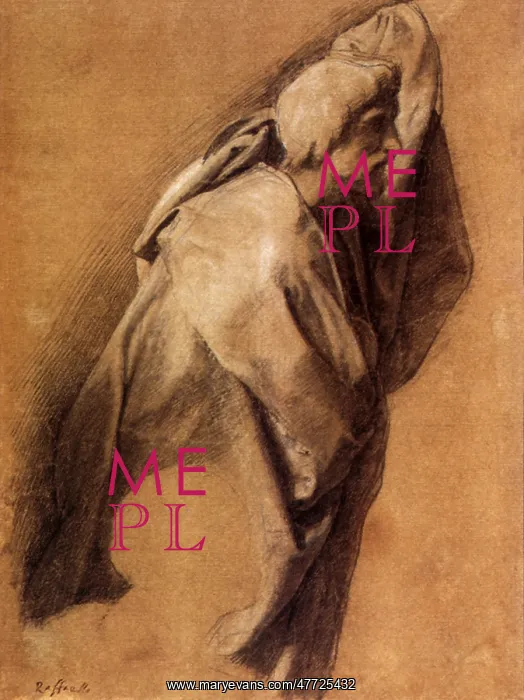  : Cloaked man in profile, by Raphael