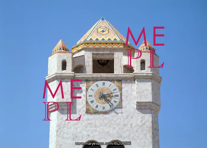 : Clock, Death Valley Ranch Chimes Tower : Clock, Death Valley Ranch Chimes Tower