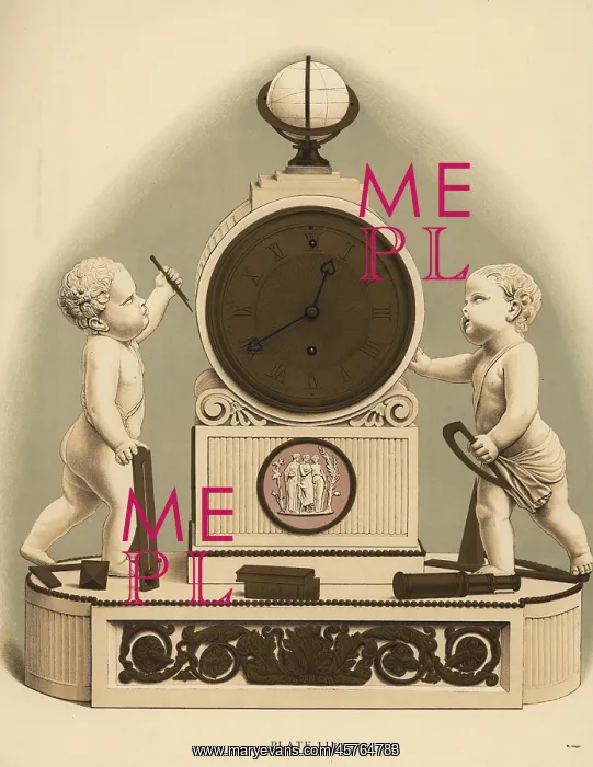 : Clock in marble and ormolu : Clock in marble and ormolu