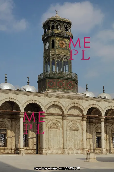 : Clock tower, Great Mosque of Muhammad Ali Pasha, Cairo : Clock tower, Great Mosque of Muhammad Ali Pasha, Cairo