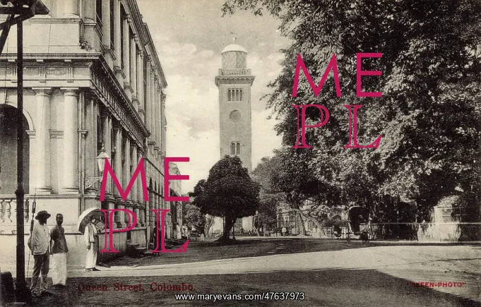 : Clock tower, Queen Street, Colombo, Ceylon (Sri Lanka) : Clock tower, Queen Street, Colombo, Ceylon (Sri Lanka)