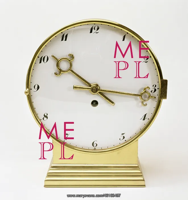 : Clock. Wiener Werkstaette. Brass. About 1925 : Clock. Wiener Werkstaette. Brass. About 1925