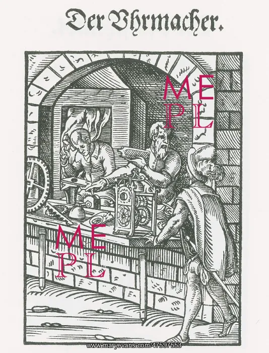 : Clockmaker, Medieval Tradesman : Clockmaker, Medieval Tradesman