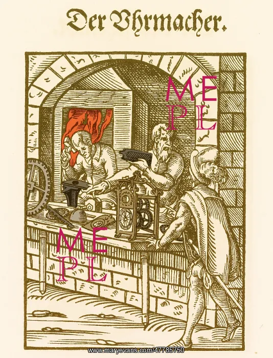 : Clockmaker, Medieval Tradesman : Clockmaker, Medieval Tradesman