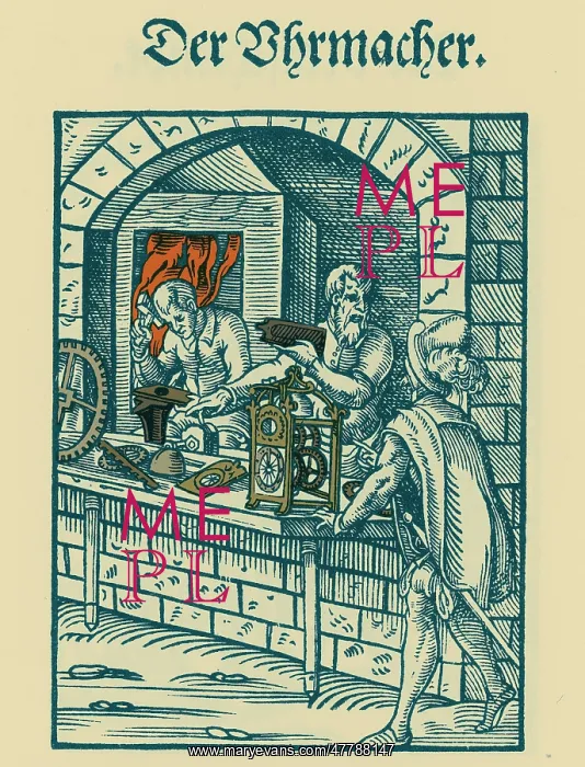 : Clockmaker, Medieval Tradesman : Clockmaker, Medieval Tradesman