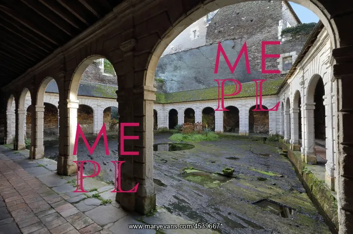 : Cloister, Couvent de la Beaumette, Angers, Maine-et-Loire : Cloister, Couvent de la Beaumette, Angers, Maine-et-Loire