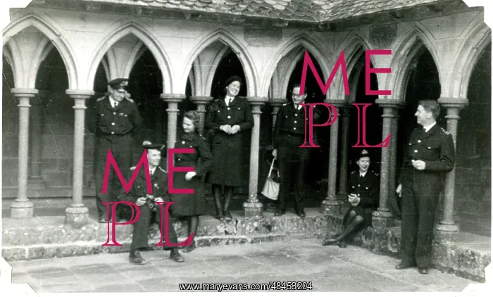 : Cloisters of Saint-Michel, Brittany, France, WW2 : Cloisters of Saint-Michel, Brittany, France, WW2