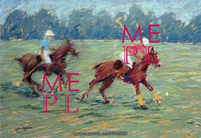 : Close Encounter ' two polo players : Close Encounter ' two polo players