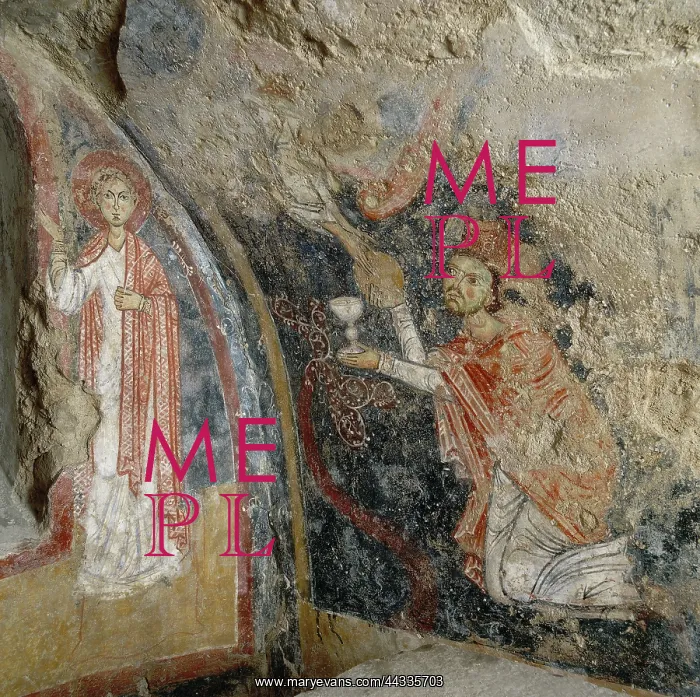 : Close-up of the frescoes in : Close-up of the frescoes in