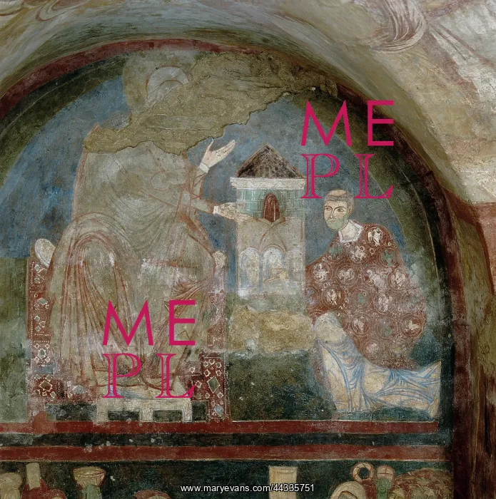 : Close-up of the frescoes in : Close-up of the frescoes in