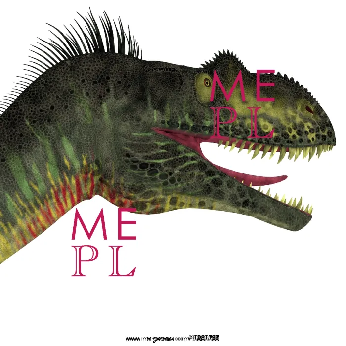 : Close-up of a menacing Megalosaurus : Close-up of a menacing Megalosaurus