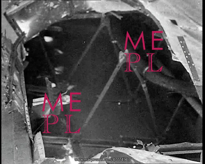 : Close View Of Structural Damage To A Lancaster : Close View Of Structural Damage To A Lancaster