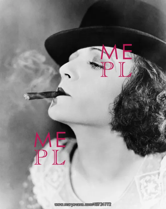  : Closeup of woman smoking cigar