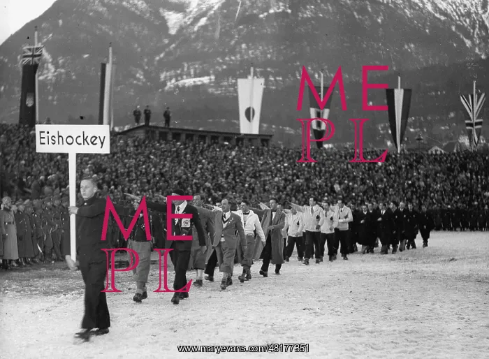 : Closing ceremony of the Olympic games at Garmisch-Partenkirc : Closing ceremony of the Olympic games at Garmisch-Partenkirc